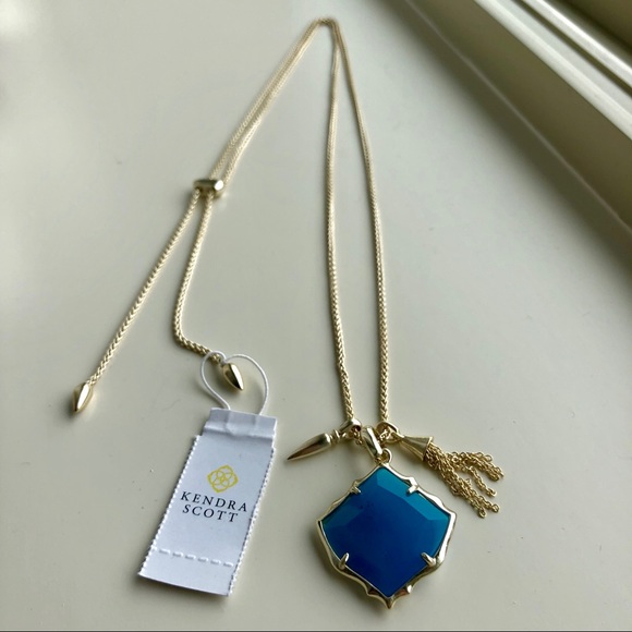 Kendra Scott Jewelry - Kendra Scott Arlet Gold Necklace Teal Agate NWT